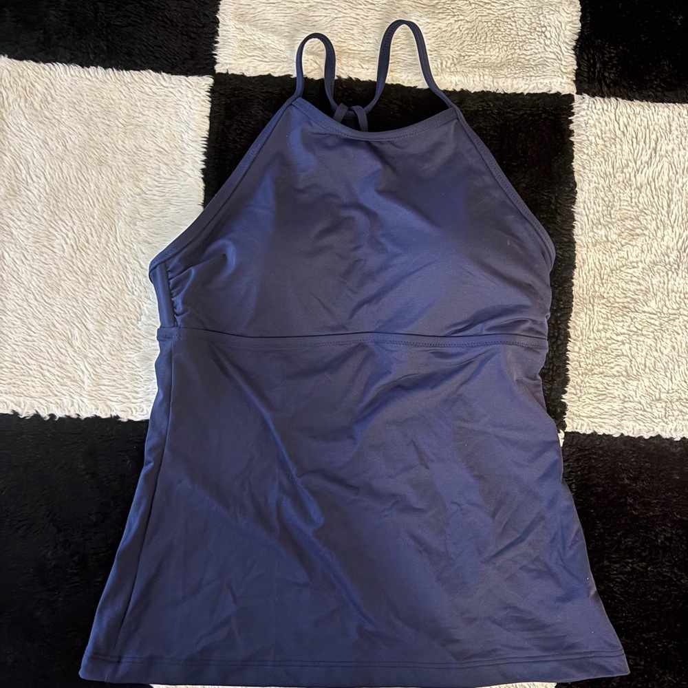 Athleta size small navy swim top